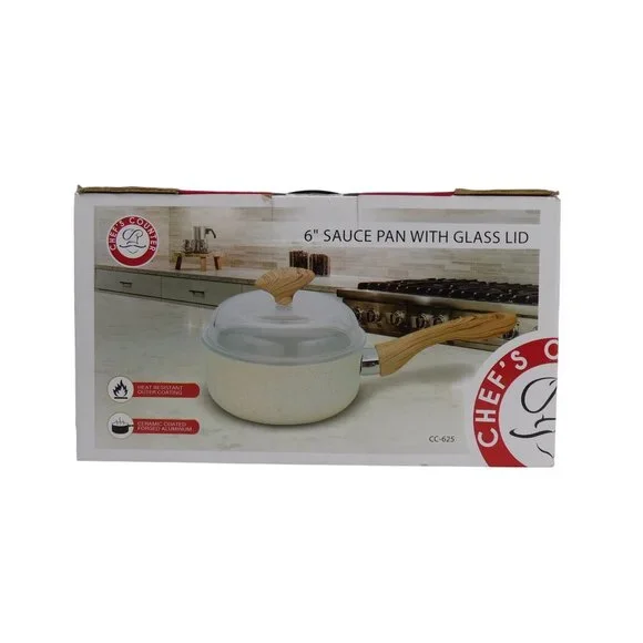 Chef's Counter 6" Sauce Pan W/Glass Lid 2qt. (New) - Picture 6 of 8